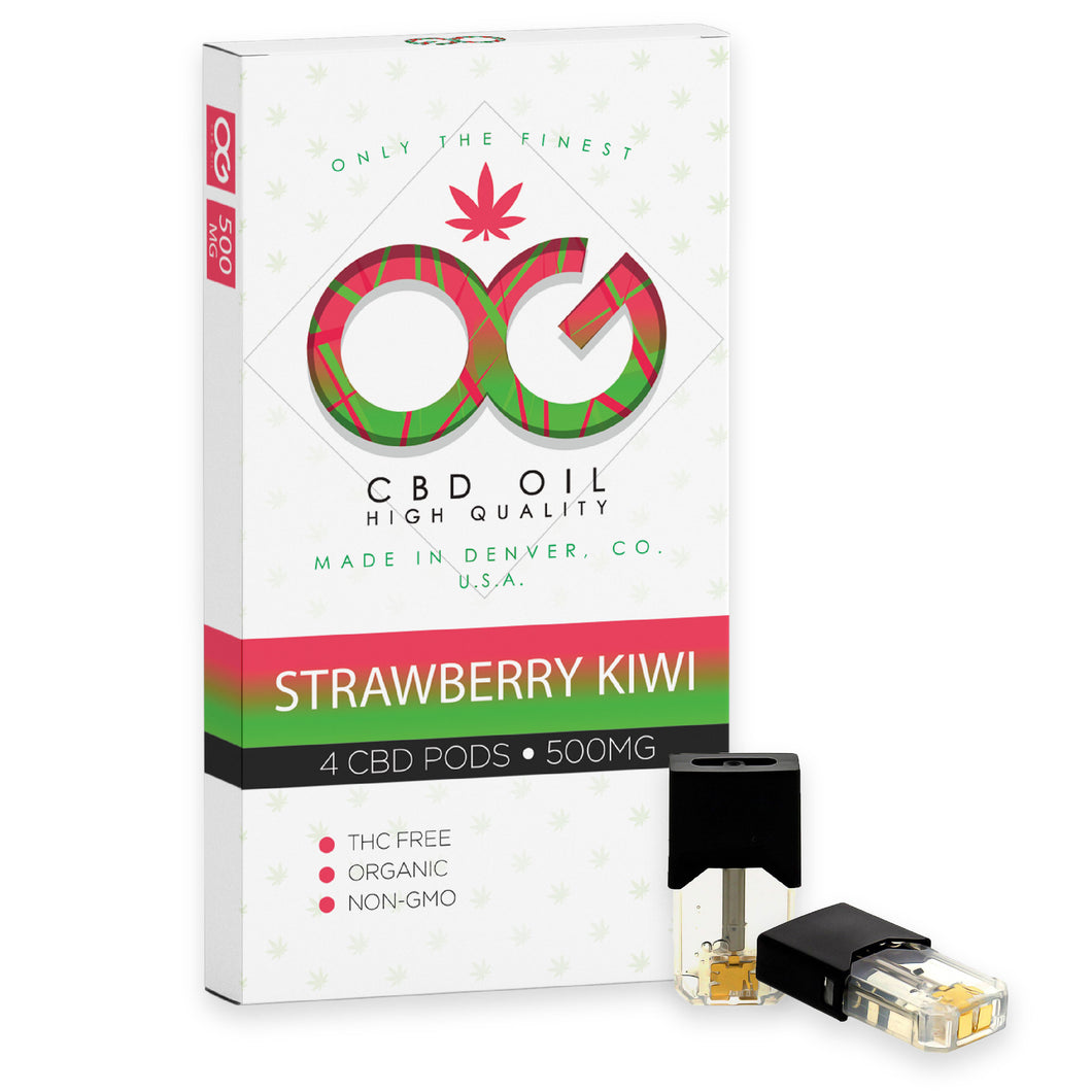 OG Labs - Strawberry Kiwi CBD Pods (Pack of 4) - Shire Leaf